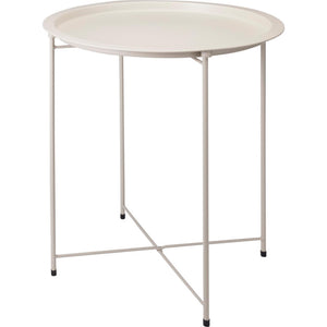 Home styling bijzettafel beige ã¸47xh50cm
