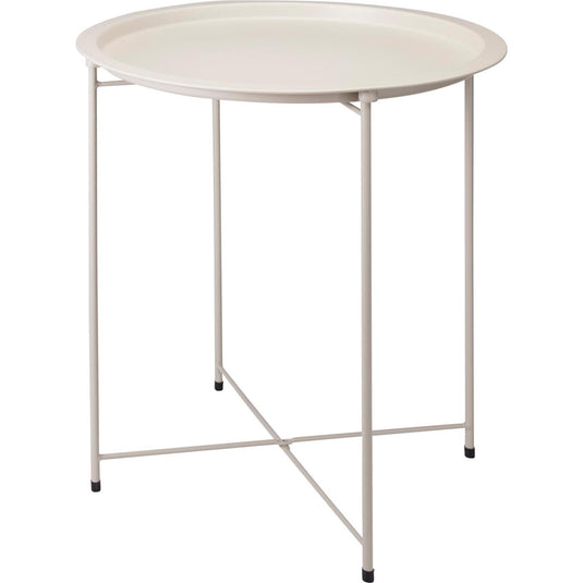 Home styling bijzettafel beige ã¸47xh50cm