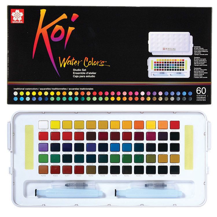 Load image into Gallery viewer, Sakura • koi aquarel sketchbox 60 + waterbrush
