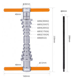 Icetoolz xpert naaflagerinstallatie in koffer, e296