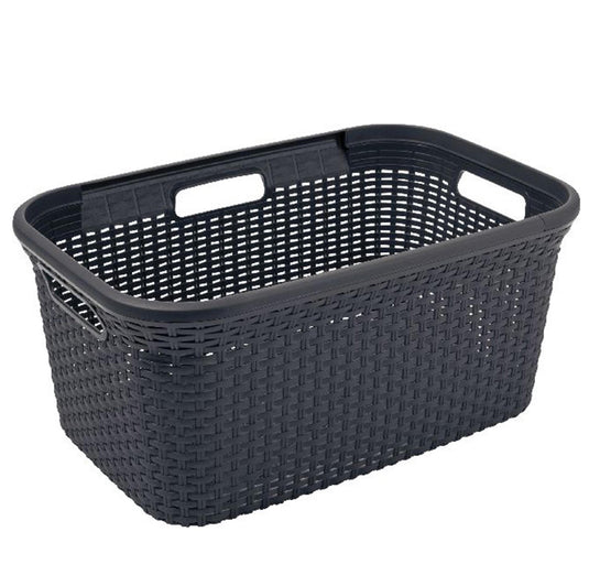 Curver style wasmand rotanstyle 45 liter antraciet 27x38x59cm