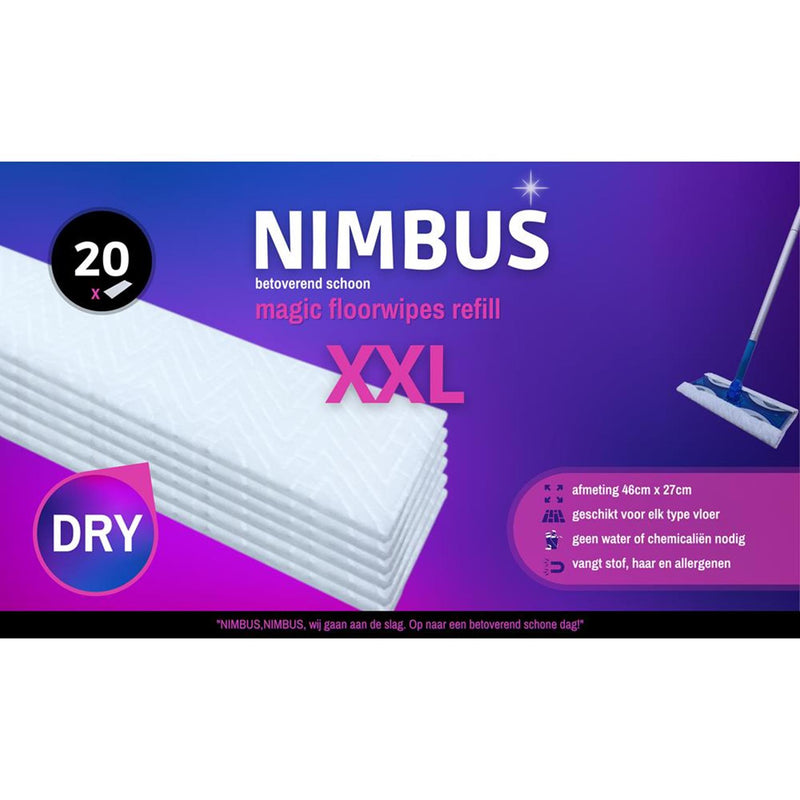 Load image into Gallery viewer, Nimbus magic vloerdoekjes xxl 20 stuks
