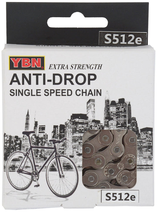 Ybn singlespeed e-bike chain s512e s2 136 links 1 2”x1 8”
