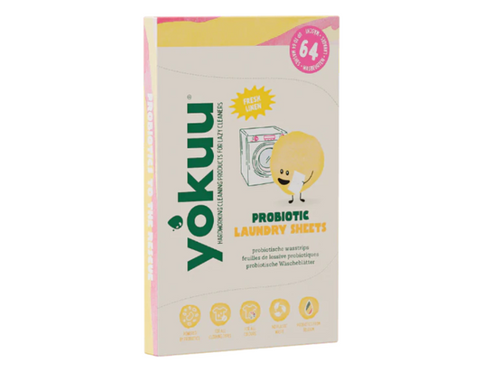 Yokuu wasstrips - wasmiddeldoekjes - fresh linen - 64 stuks