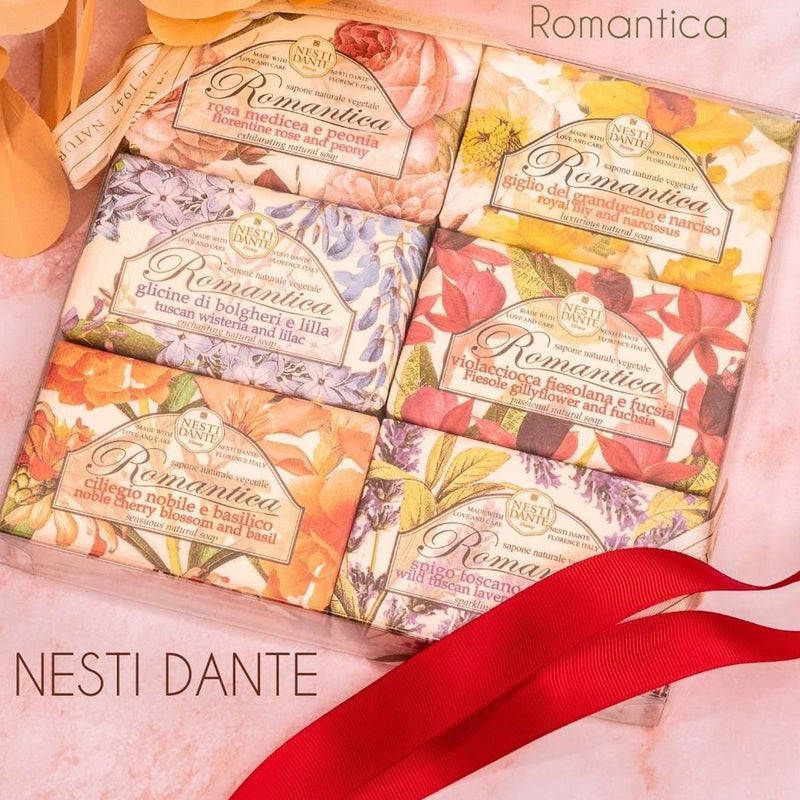 Load image into Gallery viewer, Nesti dante romantica geschenkset zeep 6x150gr.
