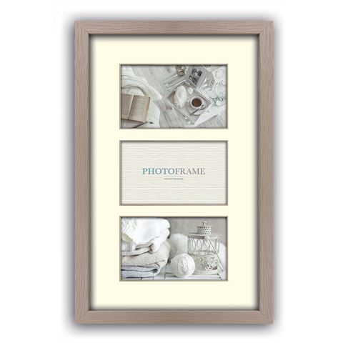 Load image into Gallery viewer, Zep Fotolijst V33102 Regent 2 Taupe 3x 10x15 cm (23x40)
