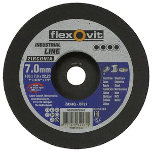 Flexovit abs zirconia 125x7x22.23 za24q t27 rvs | 10 stuks