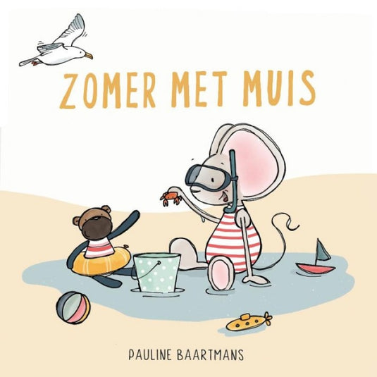 Witte leeuw zomer met muis