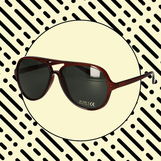 Spectrum zonnebril vintage piloot bruin dames
