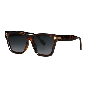 Spectrum zonnebril vierkant tortoise smoke glas dames