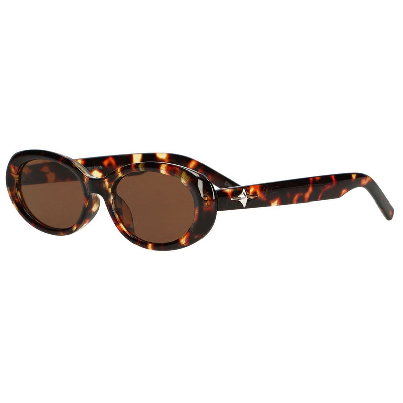 ギャラリービューアに画像をロードする, Spectrum zonnebril ovaal havanna bruin glas dames
