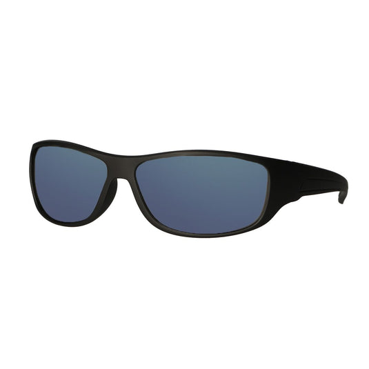 Spectrum zonnebril mat zwart blauw glas