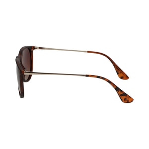 Spectrum polarized zonnebril rond tortoise goud bruin dames