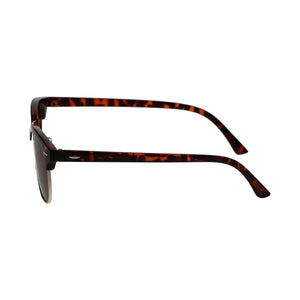 Spectrum polarized zonnebril club vierkant havana goud bruin unisex