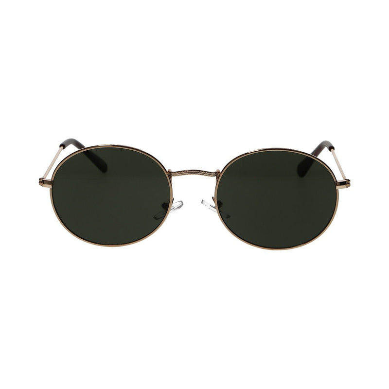 Load image into Gallery viewer, Spectrum zonnebril plat ovaal goud metaal groen unisex
