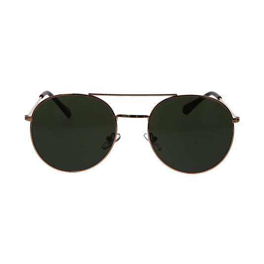 Spectrum zonnebril rond rose metaal groen unisex