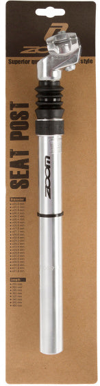 Load image into Gallery viewer, Zoom Zadelpen geveerd 27.2 x 350 mm aluminium zilver zwart
