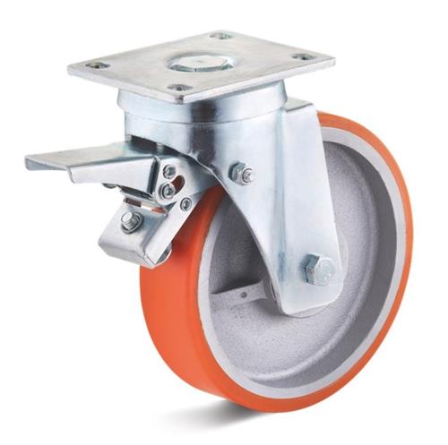 Torwegge zwenkwiel+rem zwaarlast 250x50mm (u)