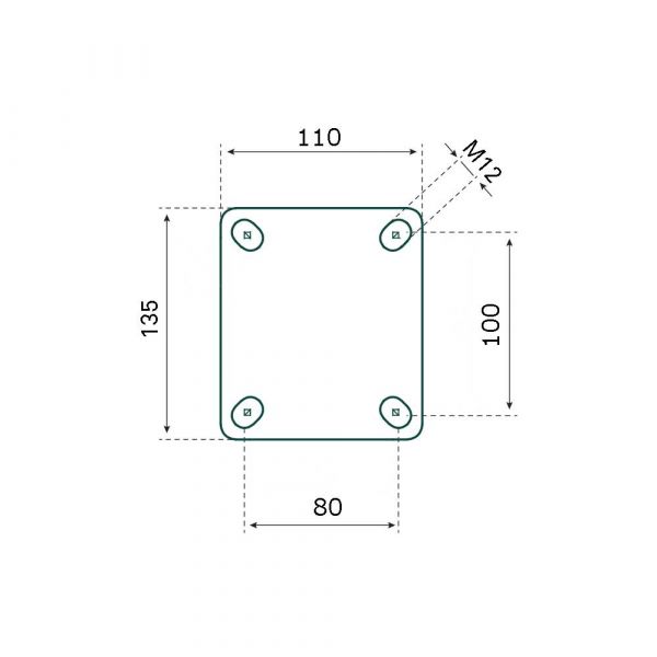 Load image into Gallery viewer, Zwenkwiel 200 mm zwaarlast 800 kg.
