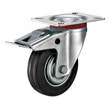 Mm tarsus zwenkwiel + rem 125 . zwart