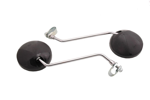Diverse spiegels 8 mm klem rond zwart