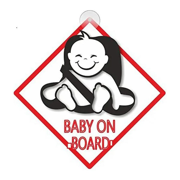 Baby on board bordje met zuignappen