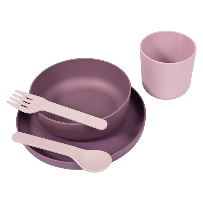 Load image into Gallery viewer, Bo Jungle Bo 5-delige Babyserviesset CPLA paars en roze

