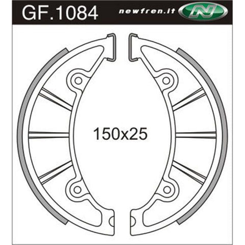 Remsegmentset Newfren GF1084 Zundapp 150mm voor grote naaf