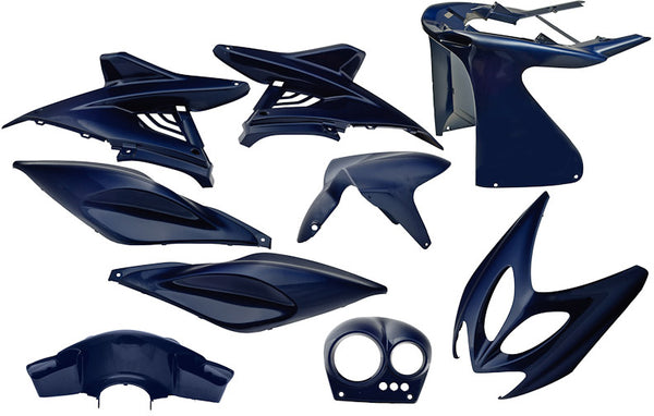 Plaatset 9-delig Edge voor Yamaha Aerox tot bouwjaar 2014 - blauw metallic