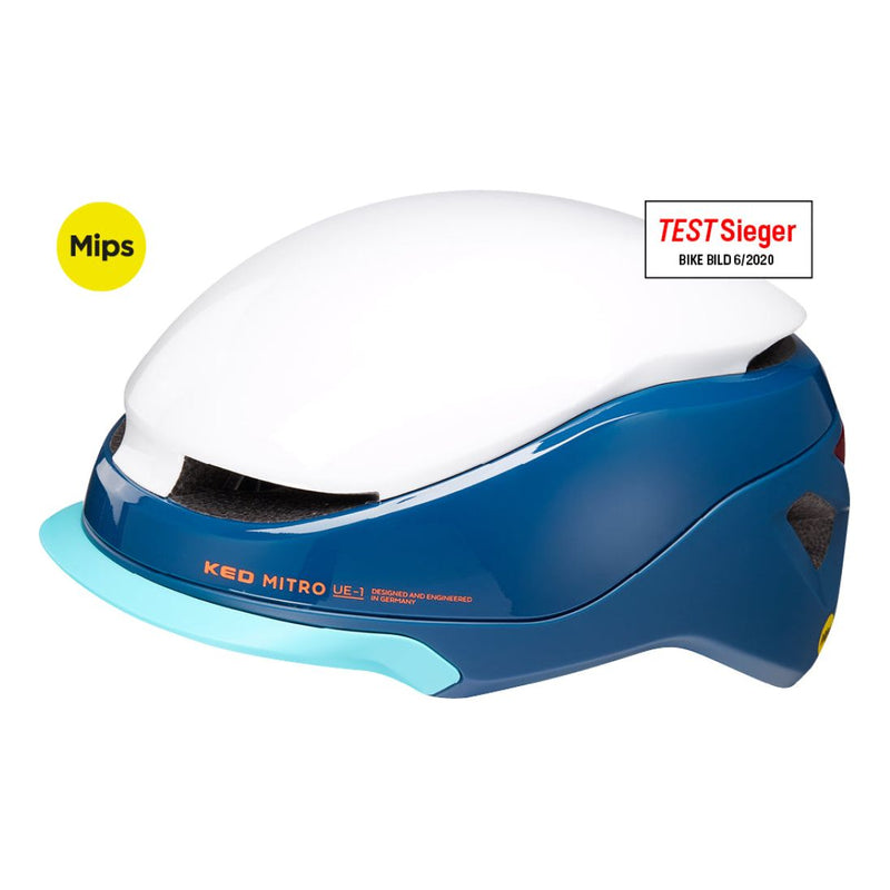 Load image into Gallery viewer, Ked Fietshelm Mitro UE-1 M (52-58cm) Blauw Wit

