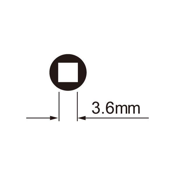 IceToolz nippelsleutel 4-kant 3.6mm met handvat
