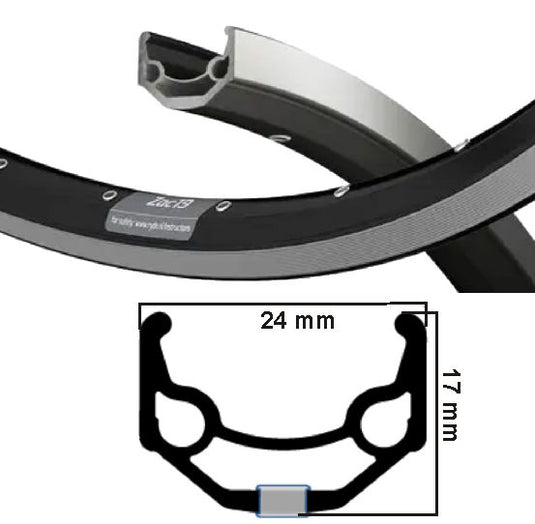 Ryde velg zac 19 mat zwart 26 inch 32 gaats 14g