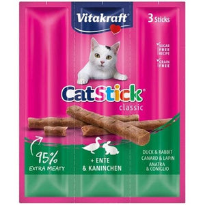 Vitakraft cat-stick mini eend met konijn