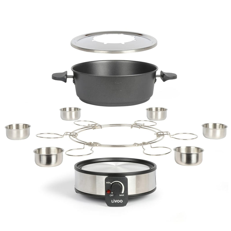 Load image into Gallery viewer, Livoo Livoo Fonduepan elektrisch 8-persoons 1,8 L 1000 W zwart
