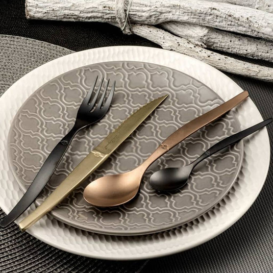 Lou Laguiole Lou Laguiole 16-delige Bestekset Jet stonewash champagnekleurig