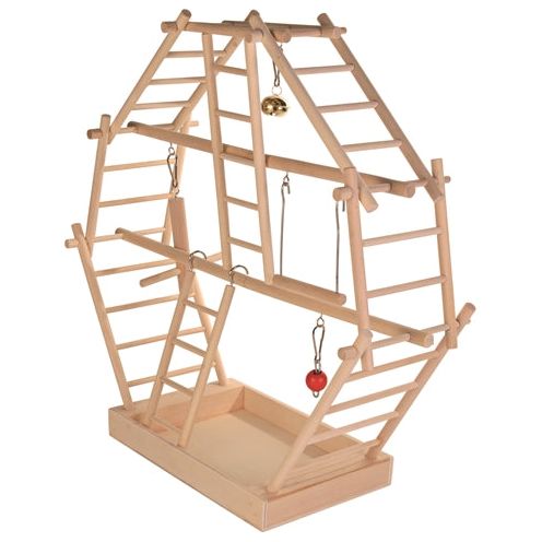 Trixie - vogelspeelgoed - speelplaats ladder - hout - 44x16x44 cm one size
