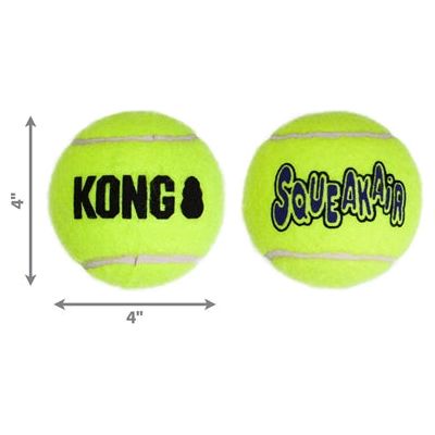 Kong Squeakair tennisbal geel met piep