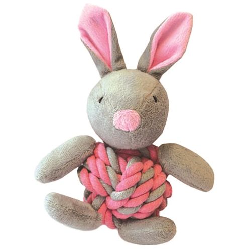 Load image into Gallery viewer, Little rascals Knottie bunny touwbal konijn roze
