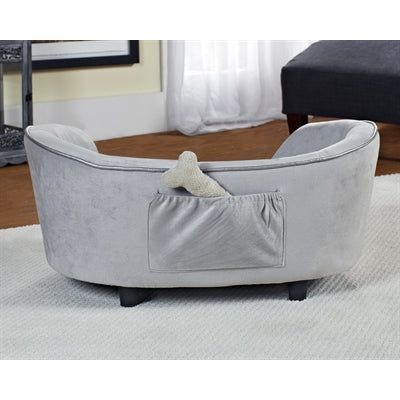 Load image into Gallery viewer, Enchanted pet Enchanted hondenmand sofa constantine zilverkleurig
