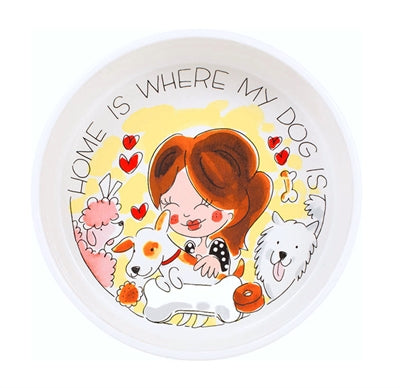 Load image into Gallery viewer, Blond amsterdam Voerbak hond home is where my dog is
