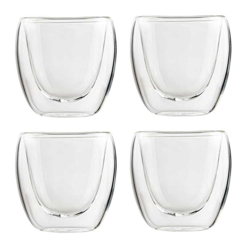 Load image into Gallery viewer, HI HI Espressokopjes dubbelwandig 4 st 80 ml transparant
