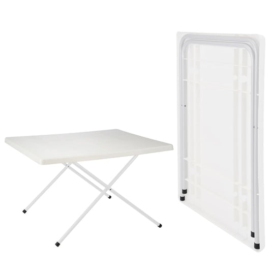 HI HI Kampeertafel inklapbaar verstelbaar 80x60x51 61 cm wit