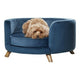 Enchanted pet Enchanted hondenmand sofa rosie peacock blauw