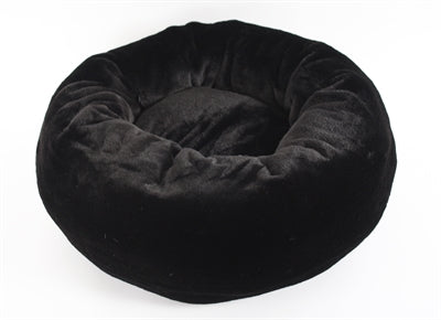 Load image into Gallery viewer, Foeiii Hondenmand cozy pluche relax donut zwart
