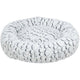 Trixie Hondenmand mila rond pluche wit grijs