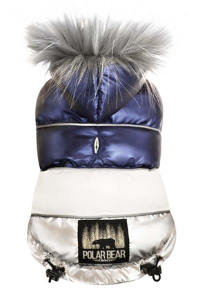 Hondenjas padded polar bear blauw