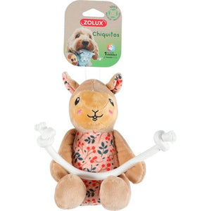 Zolux Chiquitos pluche lama met touw gerecycled