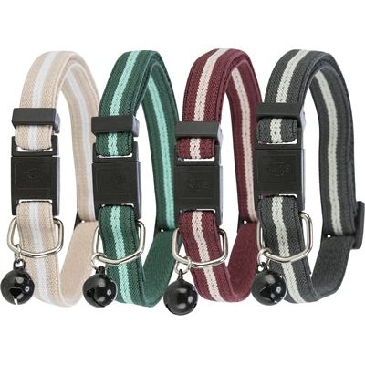 Trixie Halsband kat strepen elastisch assorti