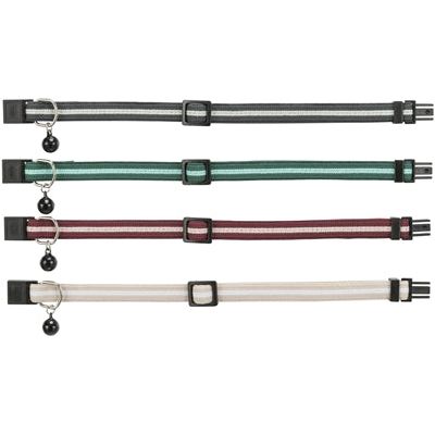 Trixie Halsband kat strepen elastisch assorti
