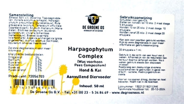 De groene os Harpagophytum complex hond kat